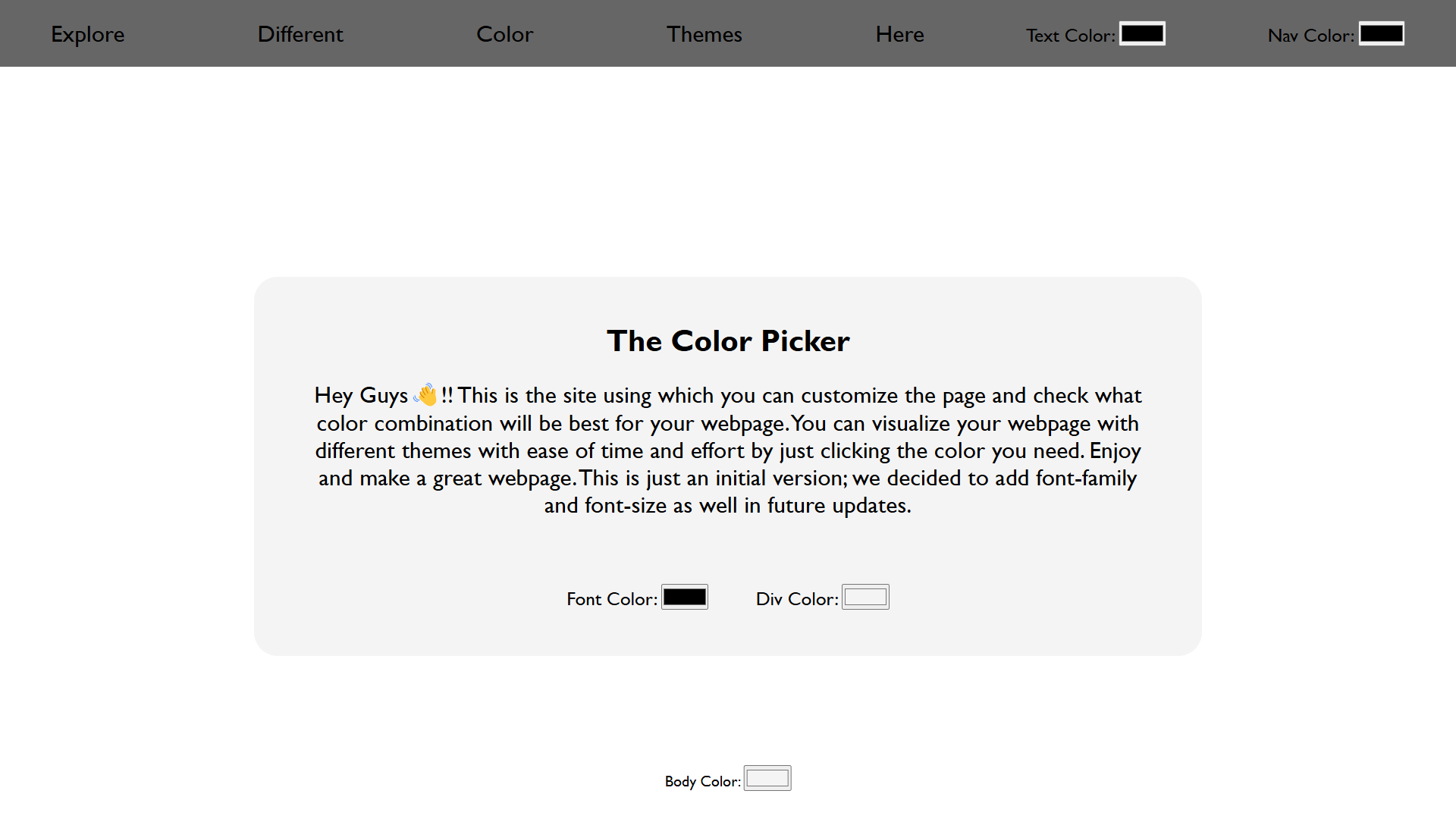 Color Theme Picker